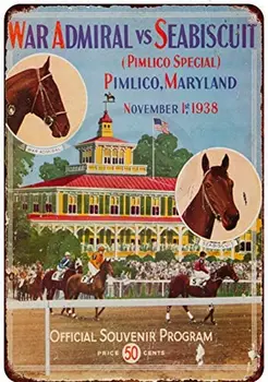 1938 Lónak a Pimlico lóverseny Vintage Szaporodás Fém Tábla, Nyilvános Jele, Dekoráció Jel, 10x14 Inch